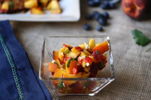 Sweet-and-spicy peach salsa