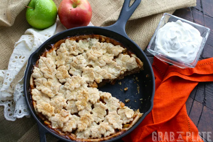 You'll want more than one slice of Skillet Apple Pie with Salted Caramel Whipped Topping!