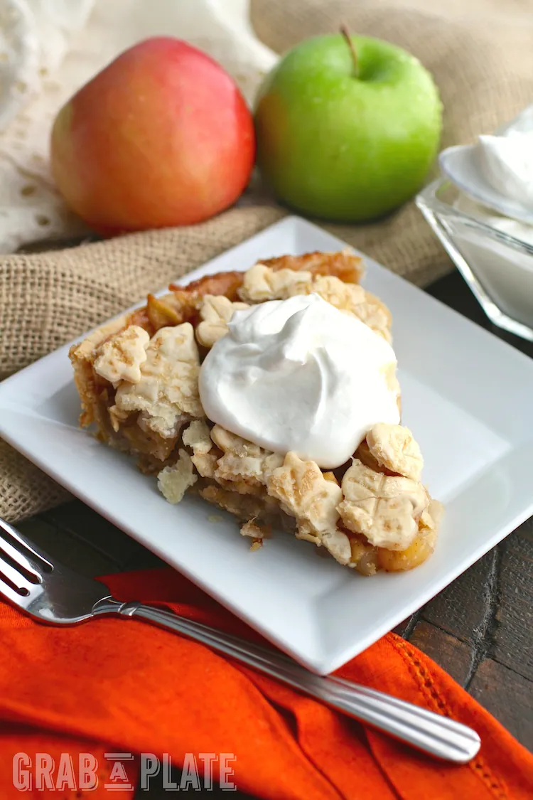 Enjoy a slice (or two!) of this Skillet Apple Pie with Salted Caramel Whipped Topping!