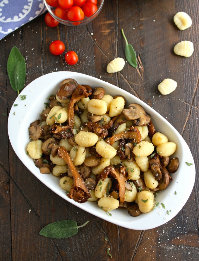 For a meal that filling and quick to get to the table, try Gnocchi with Sage and Sautéed Mushrooms!