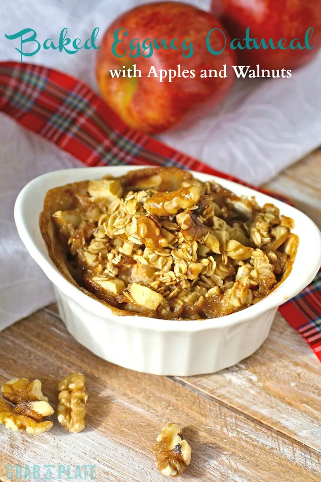 Try Baked Eggnog Oatmeal with Apples and Walnuts